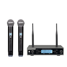跨境专用专业防啸无线话筒声卡一对二舞台演唱KTV音响家庭系统