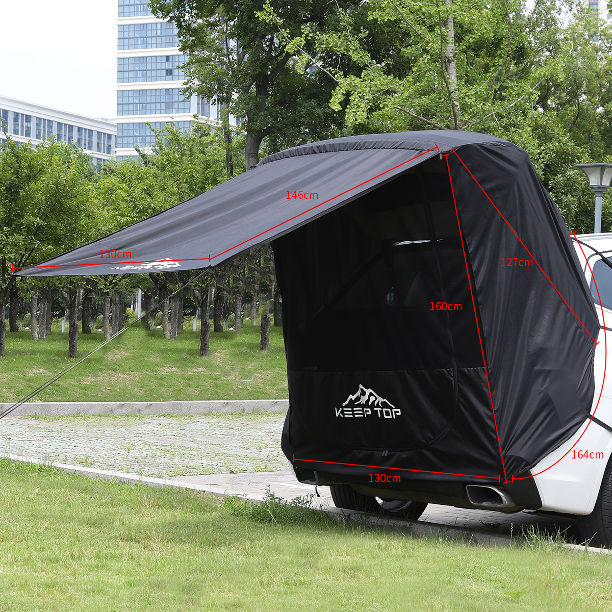 Car Trunk Tent Outdoor Suv Tailgate Mosquito-Proof Canopy for Road Trips and Barbecue Trunk Extension Sunshade