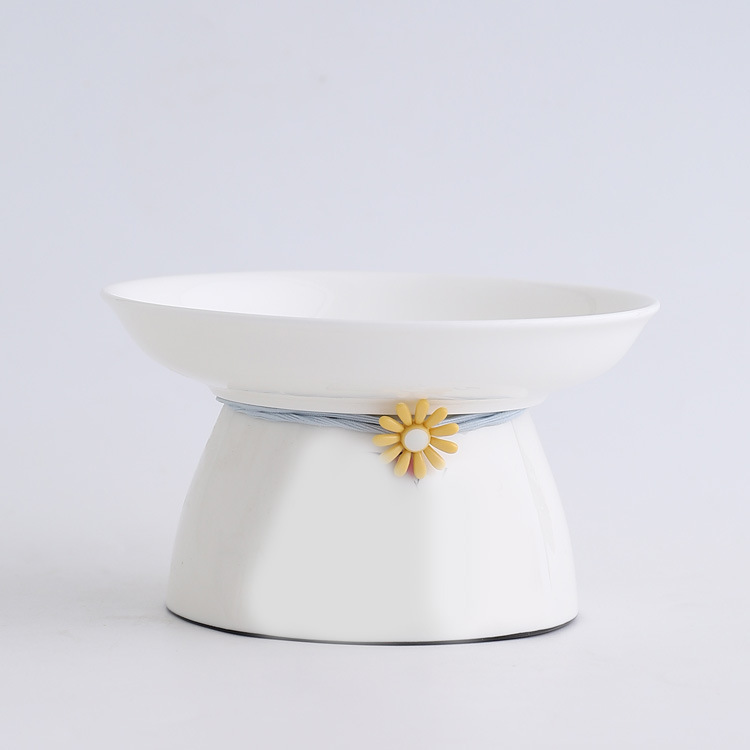 키가 큰 접시 (새하얀)