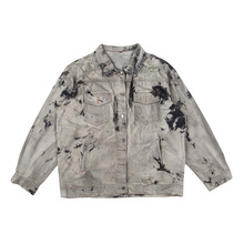 YPRS男装秋冬款国潮自制扎染宽松嘻哈牛仔夹克ins风男女同款外套