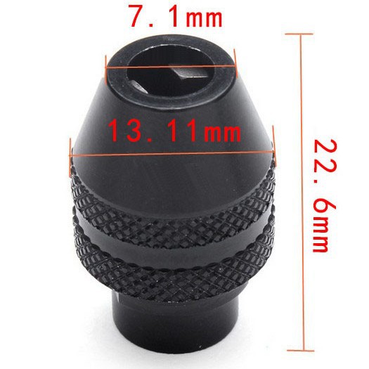 电磨变径转夹头三爪万能夹头配件0.3-3.4mm8*0.75mm直径13.1mm