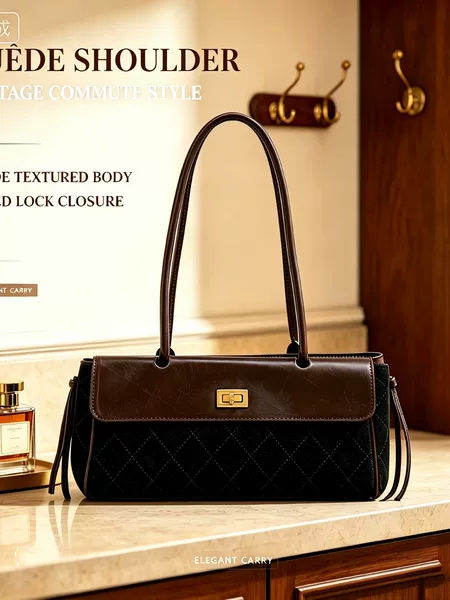Cross-border 2026 Autumn New Fashion Versatile Single-Shoulder Handbag for Women, High-Style Commuting Retro Trendy Underarm Bag