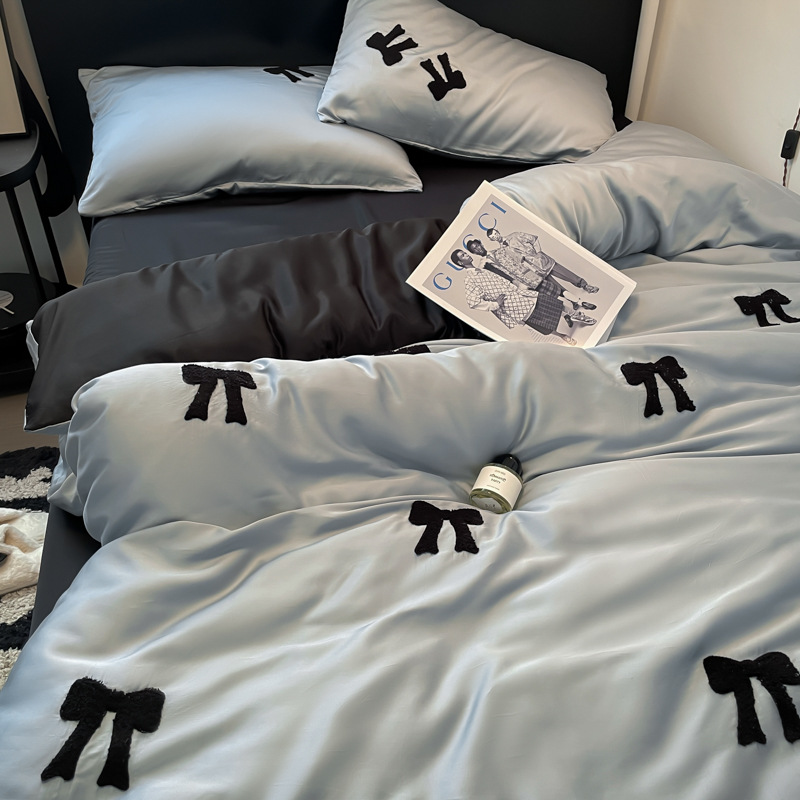 블루보우 [입체수건자수·양면아이스실크·걱정없이 알몸으로 자다]