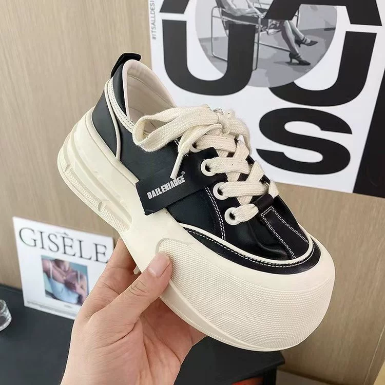 [Amanno] Безобразная хлебная обувь Big Bread Shoes для женщин, весна 2024, новые толстые подошвы, увеличенные носки, досочные обувь для отдыха