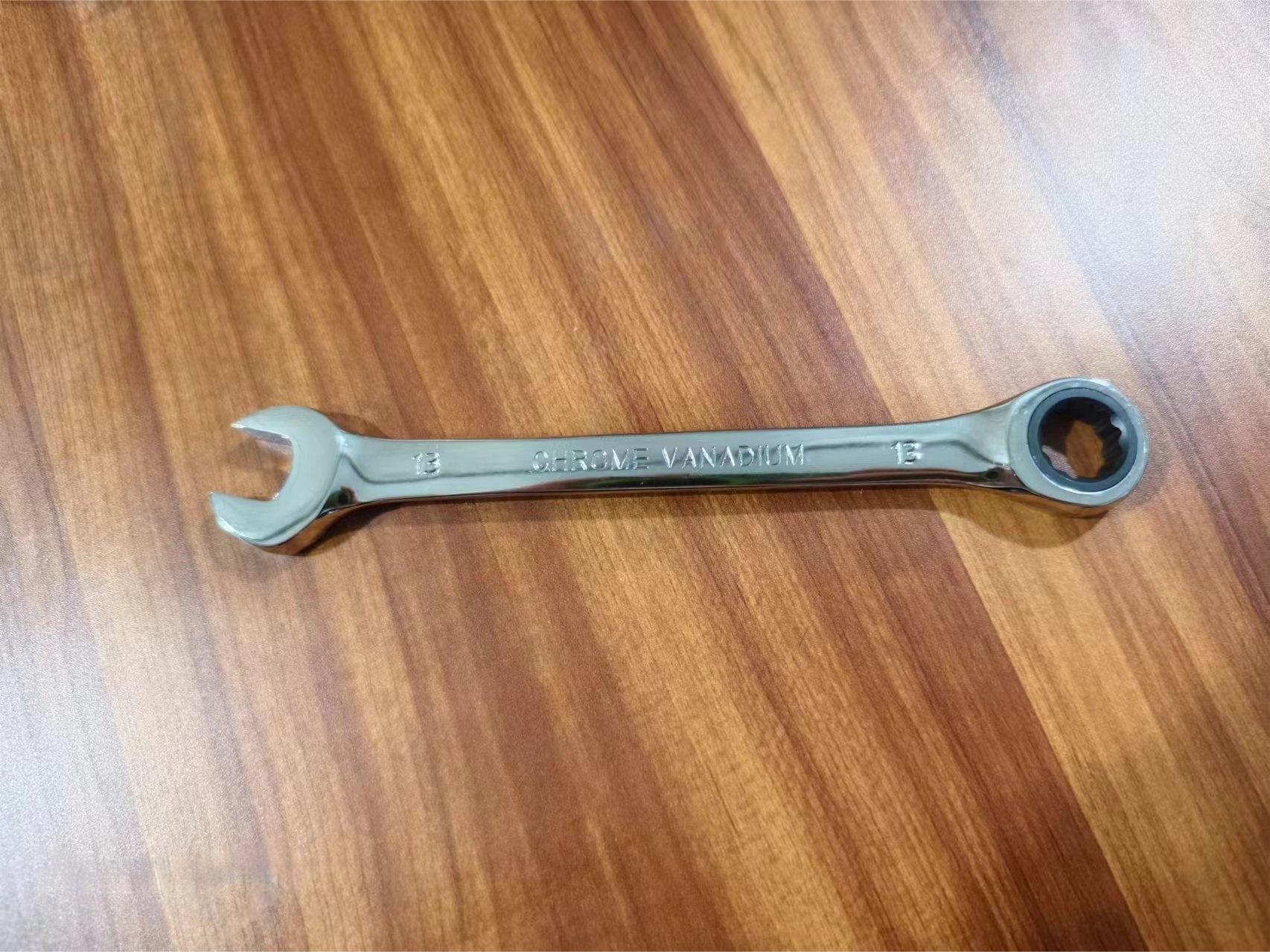 Llave de trinquete rápida de grado industrial, acero puro forjado, antioxidante, galvanizado, brillante, llave de doble propósito de 72 dientes, acero al cromo vanadio