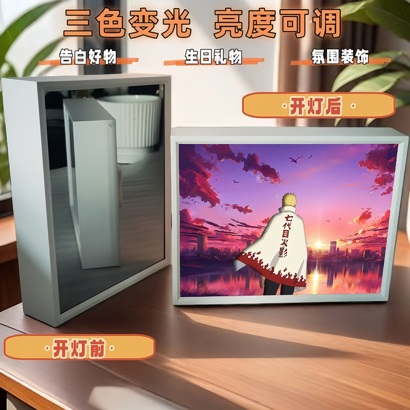 クリエイティブギフトライトペインティングナルトオビトdiy宇智波斑デジタル油絵フォトフレームテーブル装飾絵画|undefined