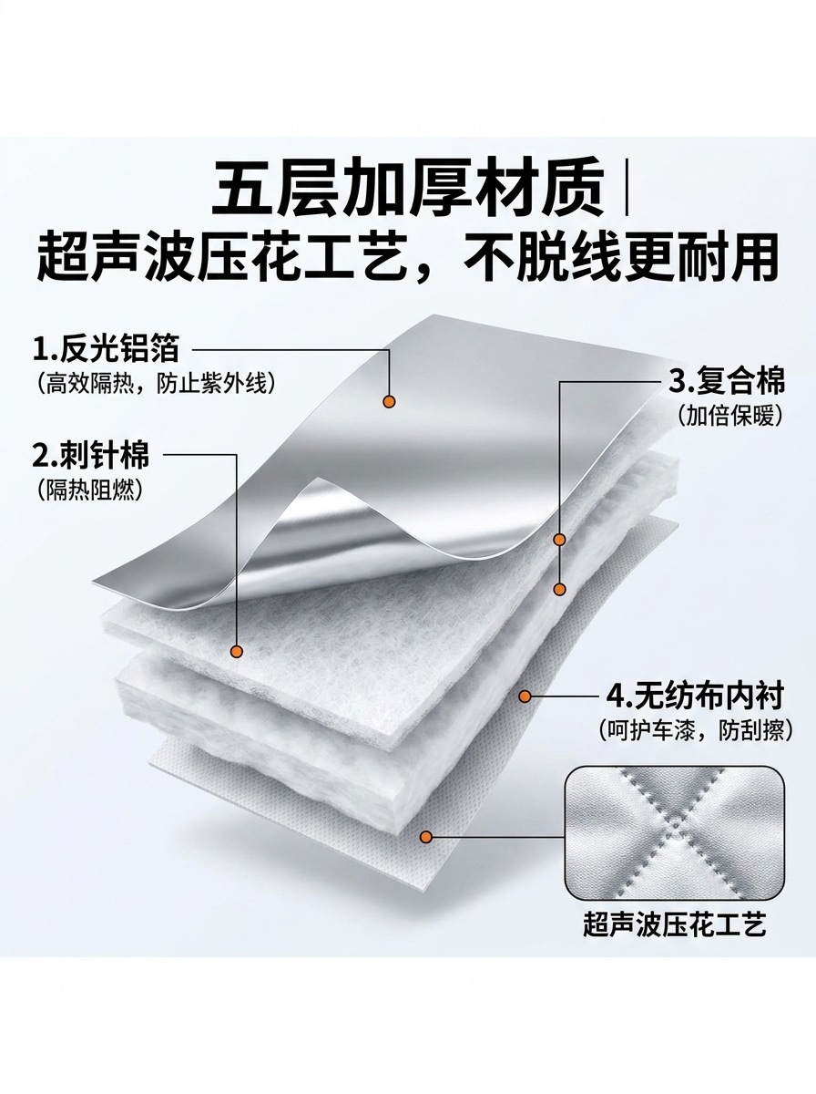 Car snow shield, sunshade, front windshield cover, snow-blocking cloth, winter car window frost and freeze protection cover