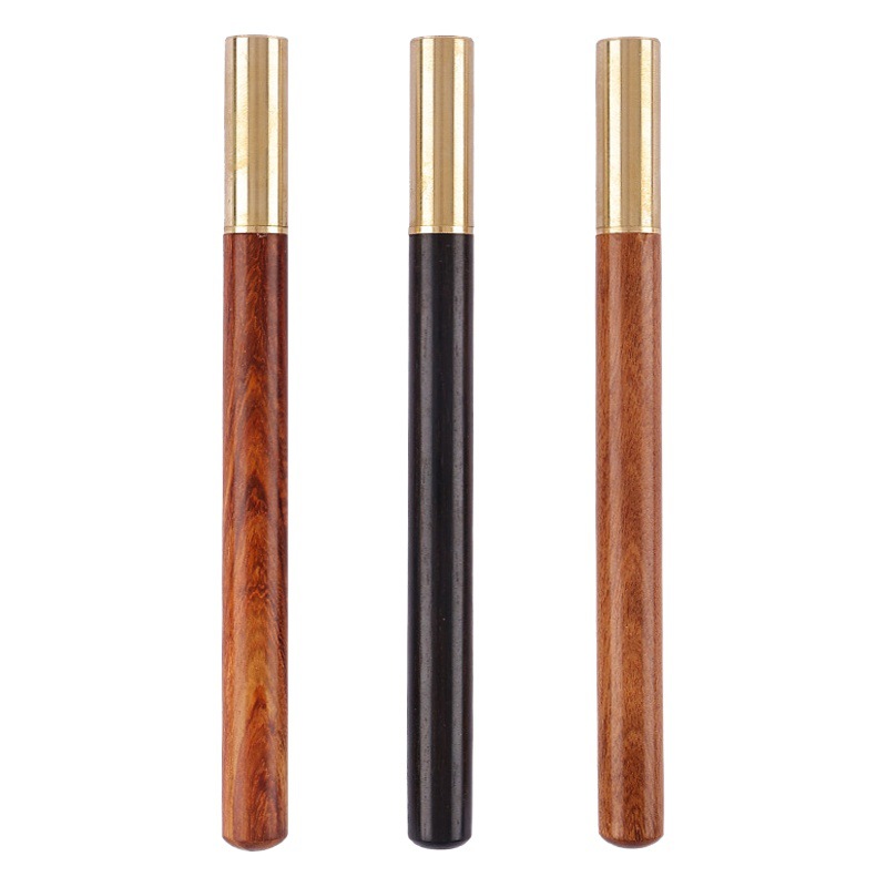 Brass sandalwood signature pen business office advertising gift pen solid wood ballpoint pen wooden gel pen wholesale logo