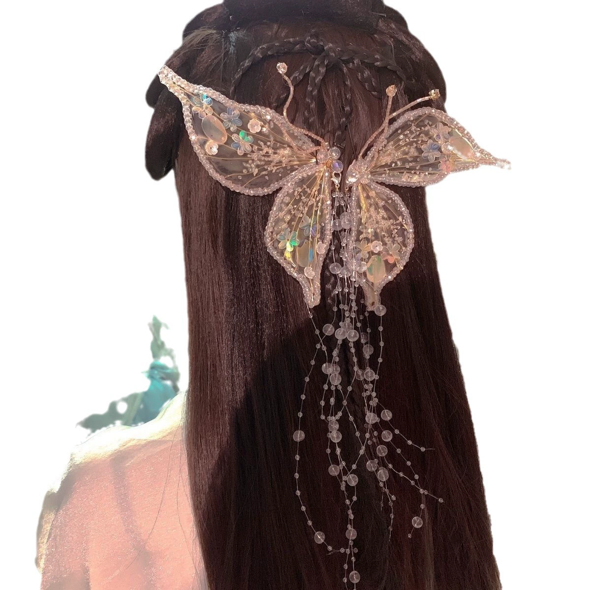 Свадебная прическа Ли Йитона той же феи бабочка кристал Runu, се bride wedding hair, крылья крылья крыло заколка для волос