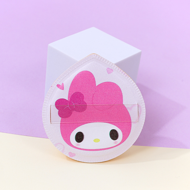 Personalizado en fábrica, gran borla de algodón de azúcar de 100 puntos, Q elástico, húmedo y seco, cojín de aire de esponja de maquillaje sin látex grueso