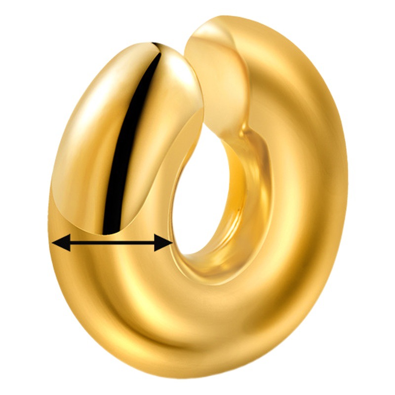 Europa y América transfronteriza de alto grado de acero inoxidable hueco clip de la oreja estilo Retro Luz de lujo de las mujeres simples pendientes de acero de titanio pendientes