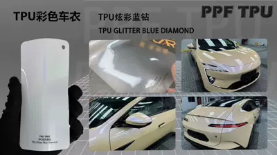 Auto Color Change Film: Twill Film Matte Car Carbon - tpu-colorful-blue-diamond-15215m