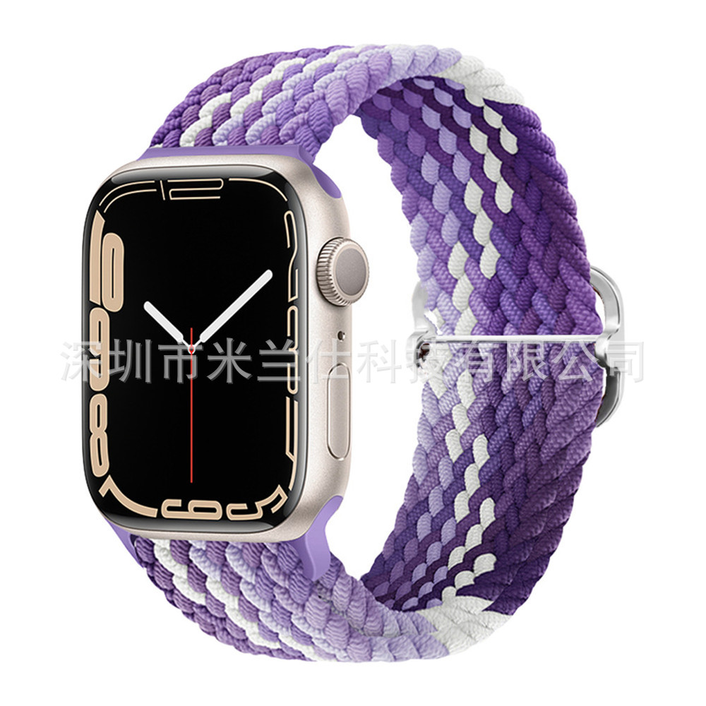 Nylon tejido para Apple iwatch456789 Apple ultra2 hebilla deslizante elástica S9 correa de reloj fabricante