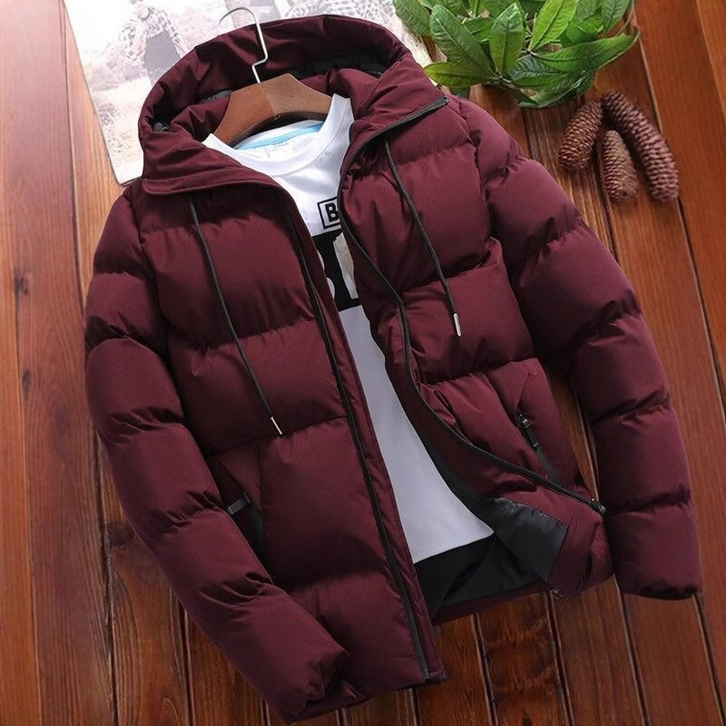 AliExpress cross-border winter cotton-padded coat men's short thickened warm cotton-padded jacket handsome hooded cotton-padded jacket men's coat