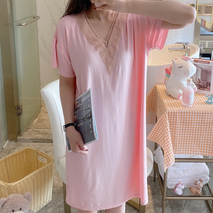 Transmisión en vivo el comercio exterior 2023 verano princesa estilo camisón dulce linda chica corazón manga corta hogar desgaste celebridad en línea se puede usar fuera