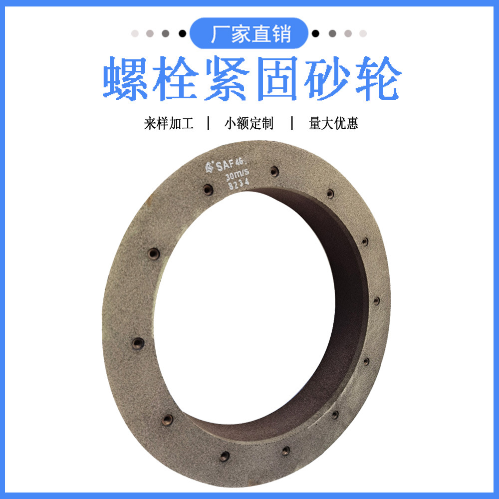 单晶刚玉砂轮磨削精密仪器机械设备零配件600*100*450带螺母砂轮