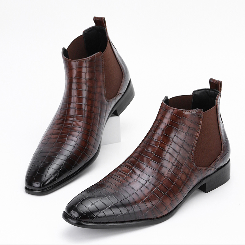 Stivali da uomo Scarpe da uomo con testa quadrata piccola tutti gli stivaletti da uomo alla moda_voghion.com