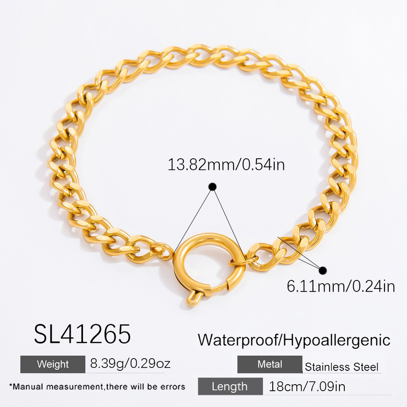 越境ステンレスDIYアクセサリー18k金ブレスレットins風個性海洋風保色ネックレスアクセサリー女|undefined