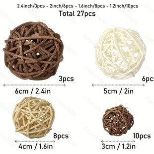 Brown wood white cross-border rattan ball suit parrot toy window decoration cross-border specialization