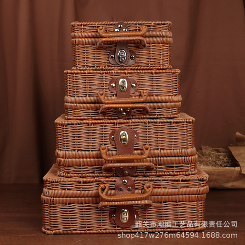 Reinforced Iron Frame Woven Gift Box Handheld Gift Box for Mid-Autumn National Day Dragon Boat Festival Christmas Gift Packaging Box Woven Gift Box