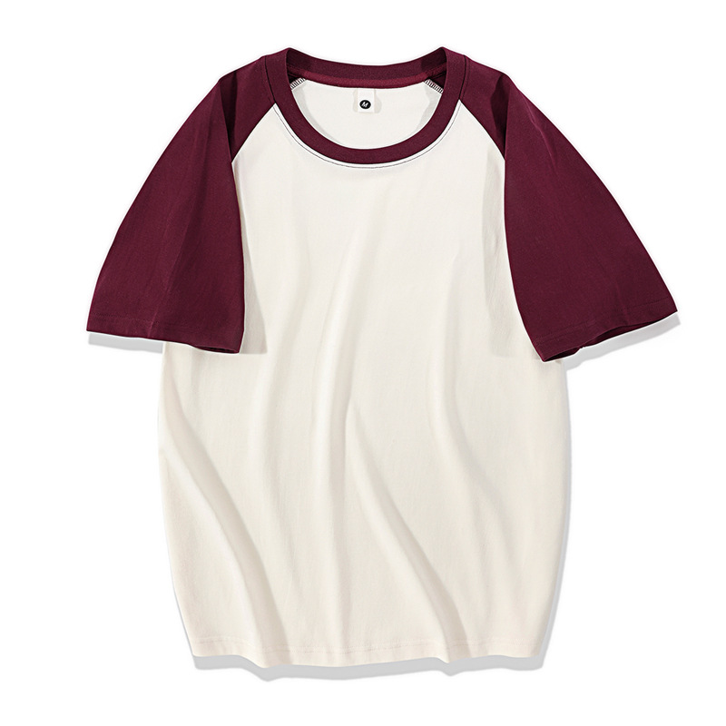 230g short sleeve wine red apricot