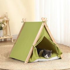オールシーズン対応のペットテント、取り外し可能な屋内ペット用品、犬猫用のかわいいテント、小さな別荘
