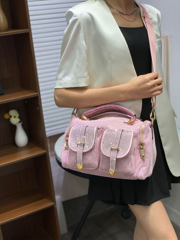 ヨーロッパとアメリカのトレンディなラインストーンスパンコールバッグ新しい女性の大容量ショルダークロスボディバッグカジュアル多用途ハンドバッグ女性|undefined