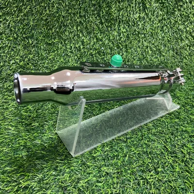 Motorcycle Retro Exhaust Pipe Series Harley Cruise Prince Ranger Guz Triumph Climber Multi-Caliber (Motorcycle exhaust pipe) - retro-k10-electroplated-white