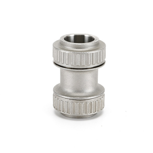 Manufacturer supply stainless steel 304 quick-connect tee with external thread and vertical rib three-way pipe fitting