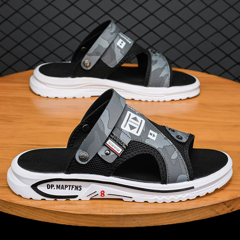 Мужские сандалии мужские спортивные противоскользящие и износостойкие сандалии тапки два в одном мужское вождение 2024 новая пляжная обувь