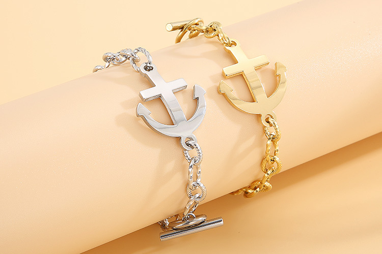 12g Weight PVD Coated Gold Plating Process 18K Gold Plated Plating Material 304 Stainless Steel Pendant Material No Inlaid Inlay Material Bracelets Classification 304 Stainless Steel Chain Material Anniversary, Business, Travel Occasion 304 Stainless Steel Material Anchor Pattern Unisex Gender Fashion Style Waterproof Non Tarnish, Plating Craft Gold, Silver Color PVD Coated 18K Gold Plated Geometric Titanium Steel Fashion Waterproof Non Tarnish Bracelets 7