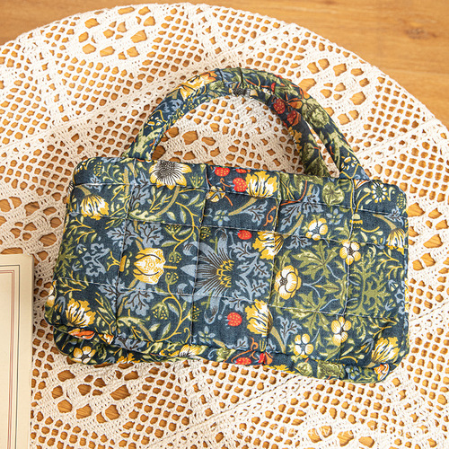 Cross-border cotton home fabric underwear sundries sorting basket toys cosmetic bag storage basket folding portable small size