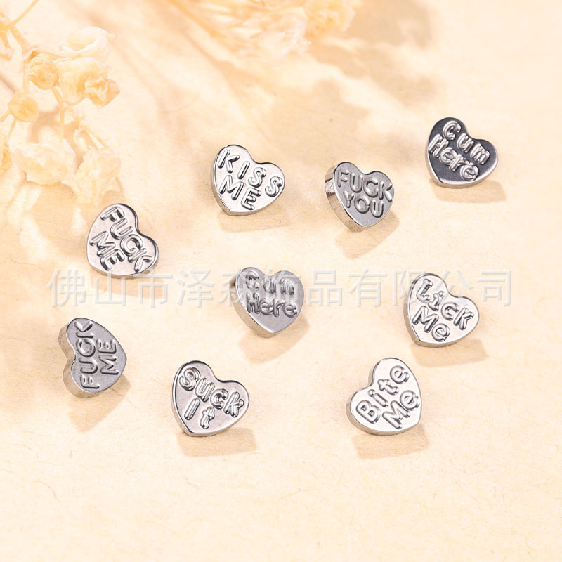 Silver pointed spike labret stud material detail