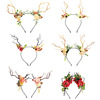 Christmas Mori female antlers hair hoop immortal festive jewelry elk hair clip plush hair card flower elves hair hoop