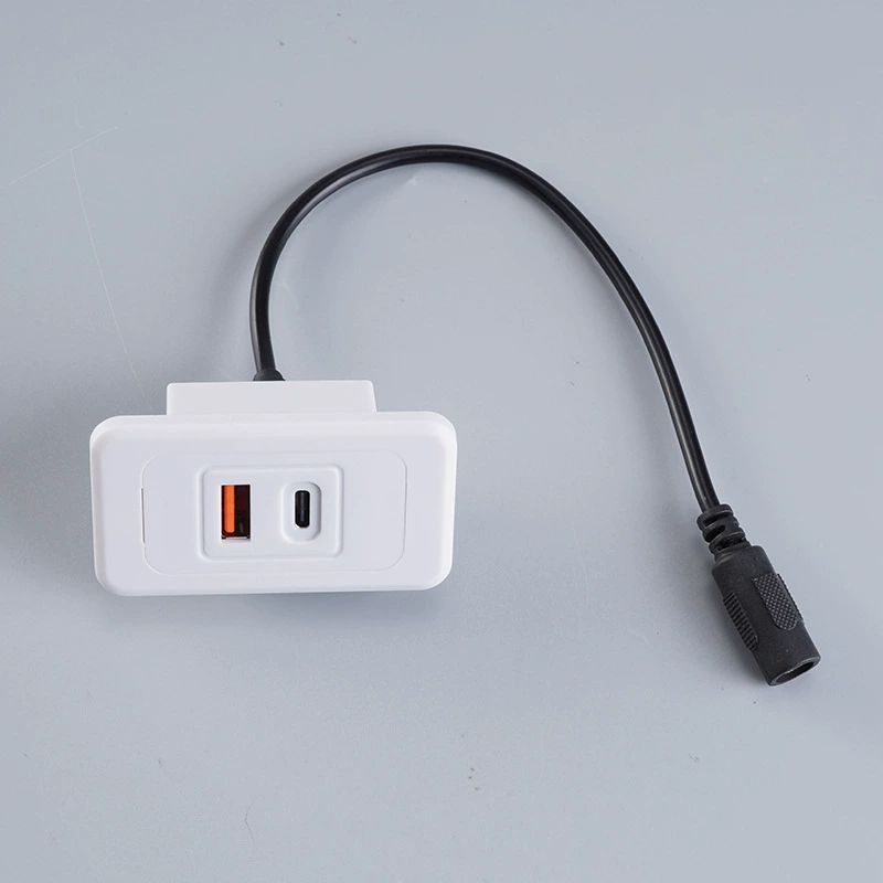 Cross-border household embedded 12v18w USB interface hidden fast charging socket desktop bedside charging port power supply