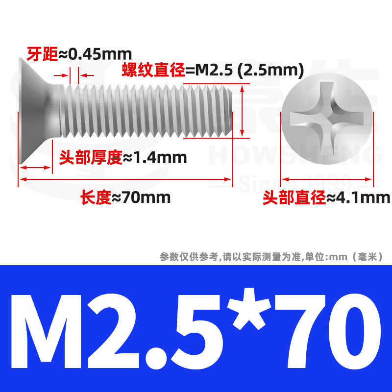 304ステンレスネジのネジの十字溝の平頭のネジのKMの機械の糸の小さいネジのm 2m 3m 4m 5m 6|undefined