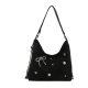 New Punk Tote Bag Women's 2024 New Commuter Bag Women's Shoulder Bag Chain Stylish Bright Diamond Backpack