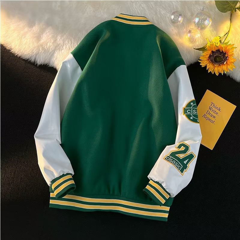 Herrenbekleidung Baseballjacke Herren Frühling und Herbst Paare tragen Frühling Jungen locker trendige InsPU Lederjacke_voghion.com