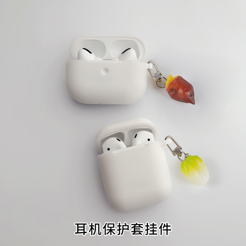 Pvc Simulated Sweet Potato Fruit Key Chain Pendant AirPods Headphone Protective Shell Protective Cover Decorative Chain Key Chain