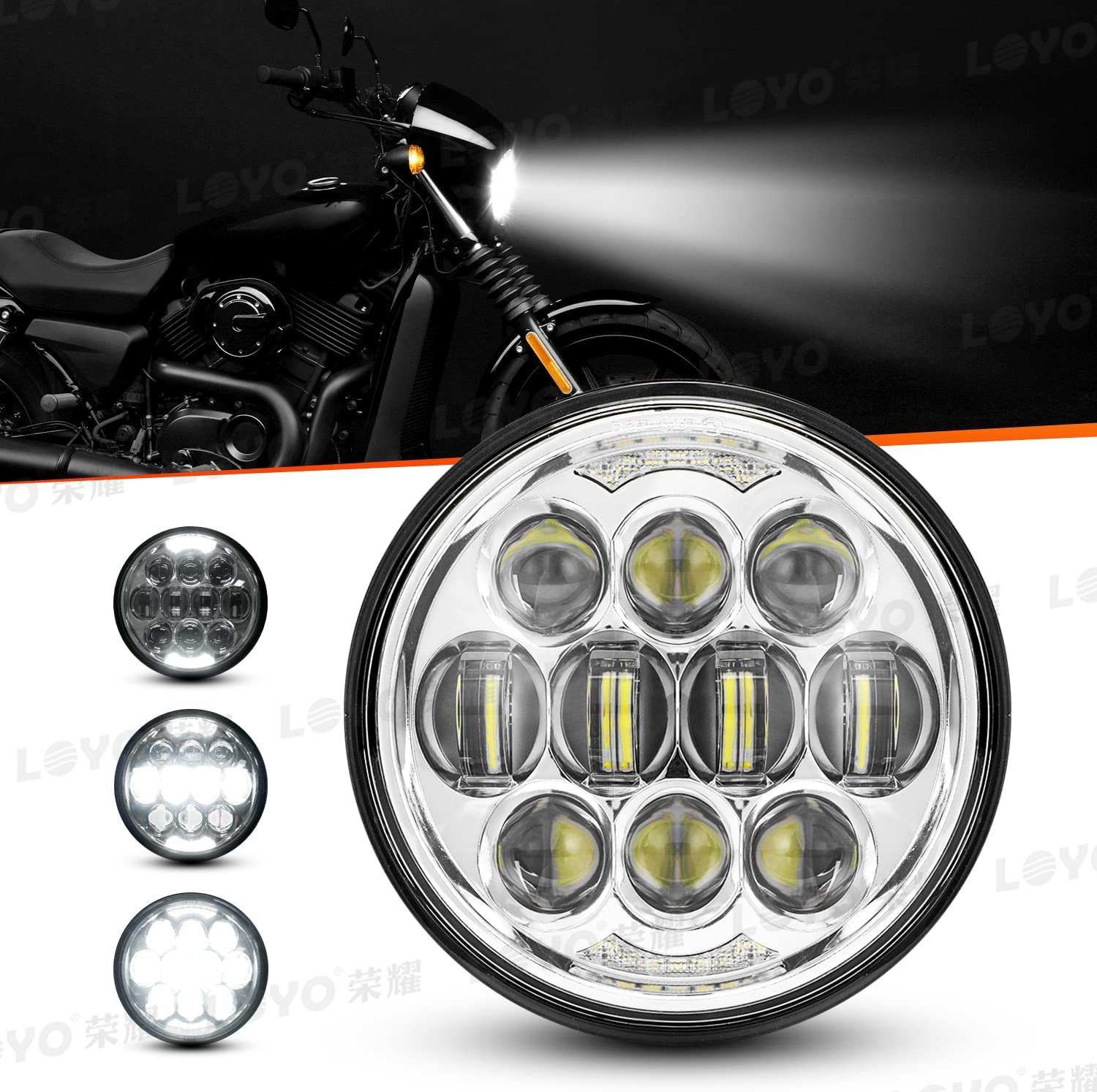 5.75 inch headlight is suitable for Harley motorcycle headlight LED headlight 80W Harley headlight
