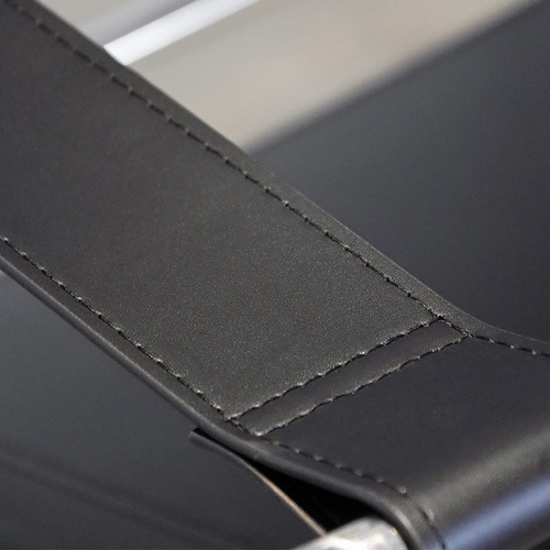 Bauhaus style Wassily chair antique designer white stainless steel saddle leather folding leisure sofa chair