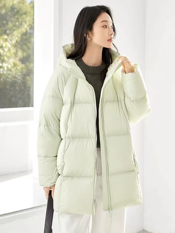 舒芙蕾泡芙羽绒服女中长款2025冬季新款小个子超好看流行连帽外套|undefined
