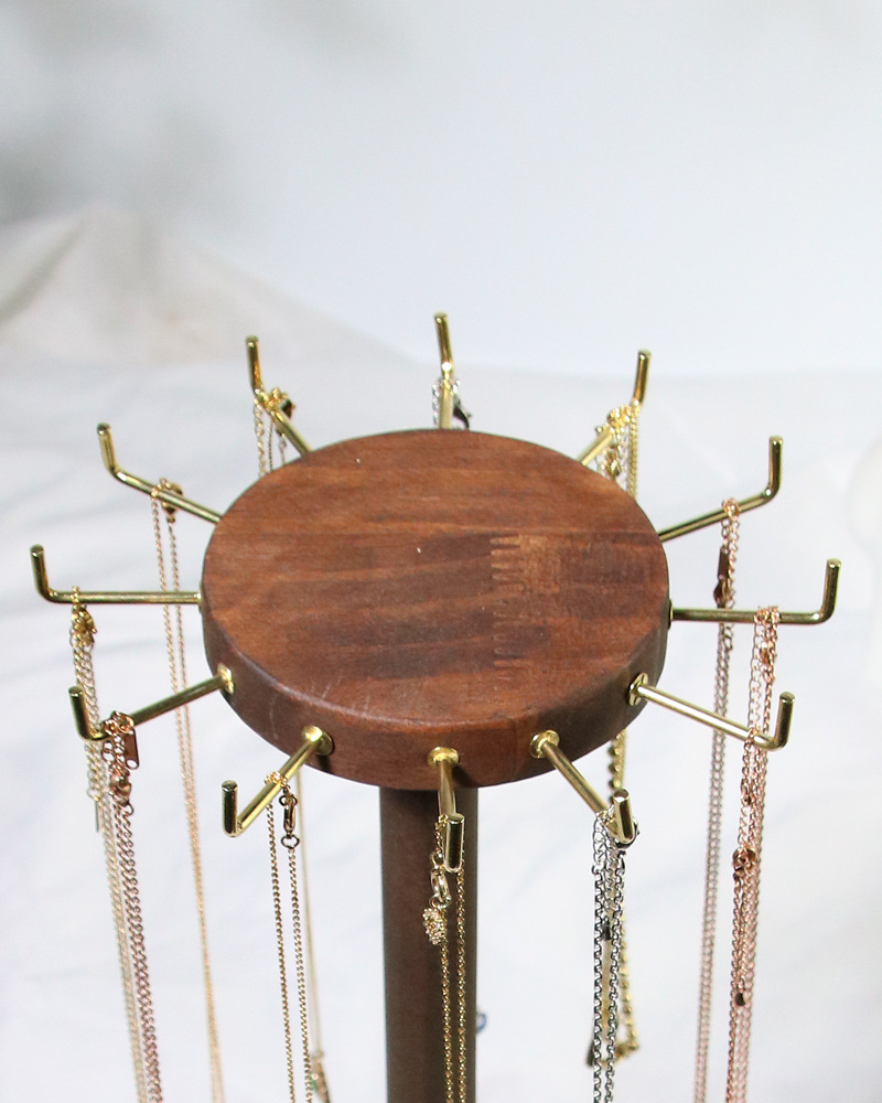 1080g Weight Jewelry Display Classification 1 Piece Quantity Wood Material Solid Color Pattern Simple Style Style 1 Piece Wood Simple Style Solid Color Jewelry Display 2