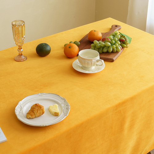 Velvety fabric minimalist waterproof tablecloth Instagram style wedding Nordic dining table pad home insulation rectangular tablecloth