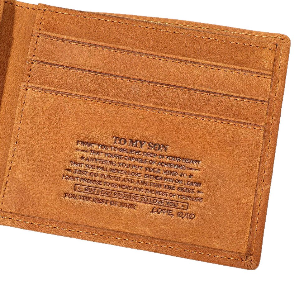 Ví nam da ngựa điên cao cấp nhiều ngăn đựng thẻ kiểu ví ngắn 11×1,5×9 cm — Màu nâu (MAMA) Tây Ban Nha, Màu nâu (MOM) tiếng Anh, Màu nâu (papa) Tây Ban Nha, Tiếng Anh màu nâu (DAD)