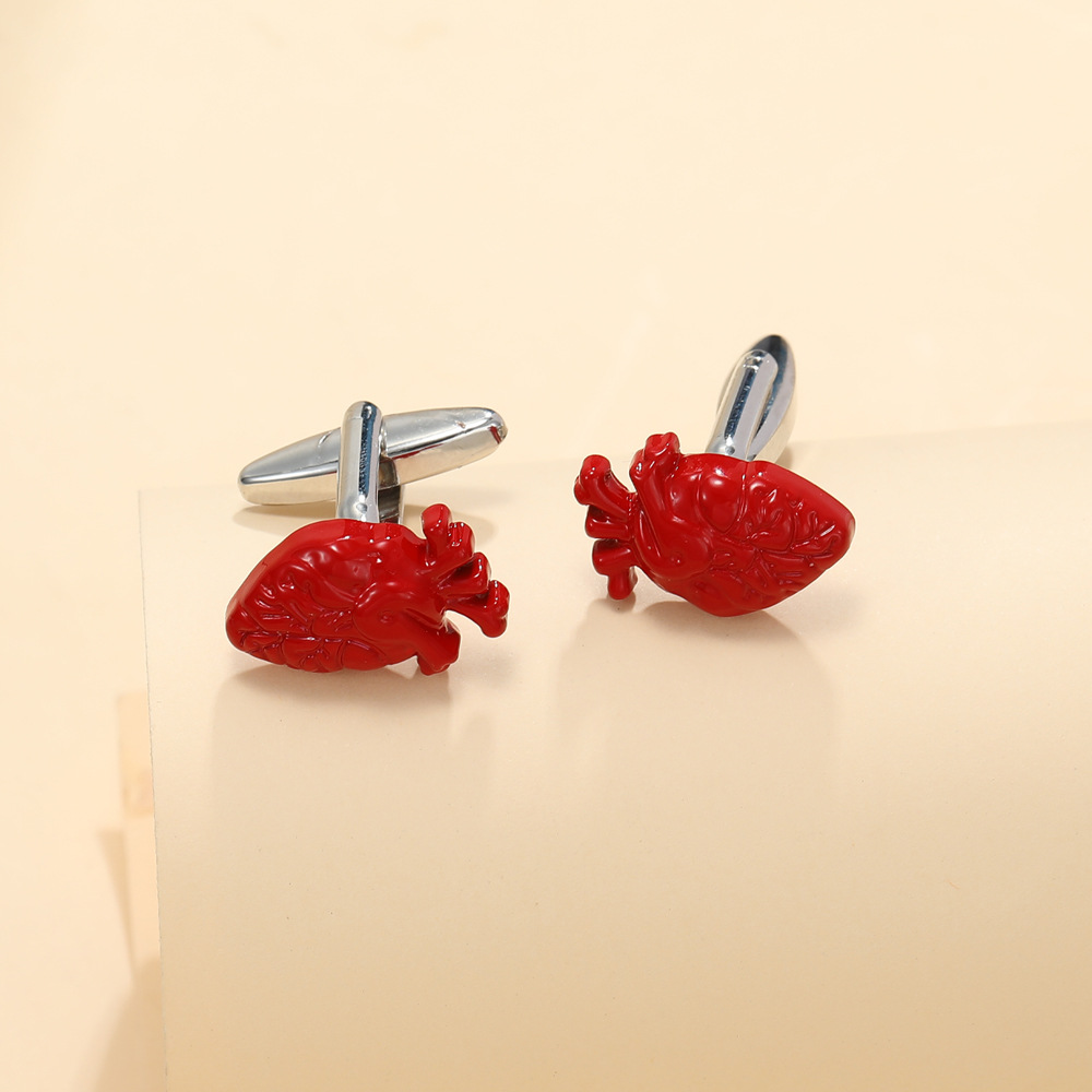 Heart Cufflinks For Men Stylish Shirt Cuff Accessories_voghion.com