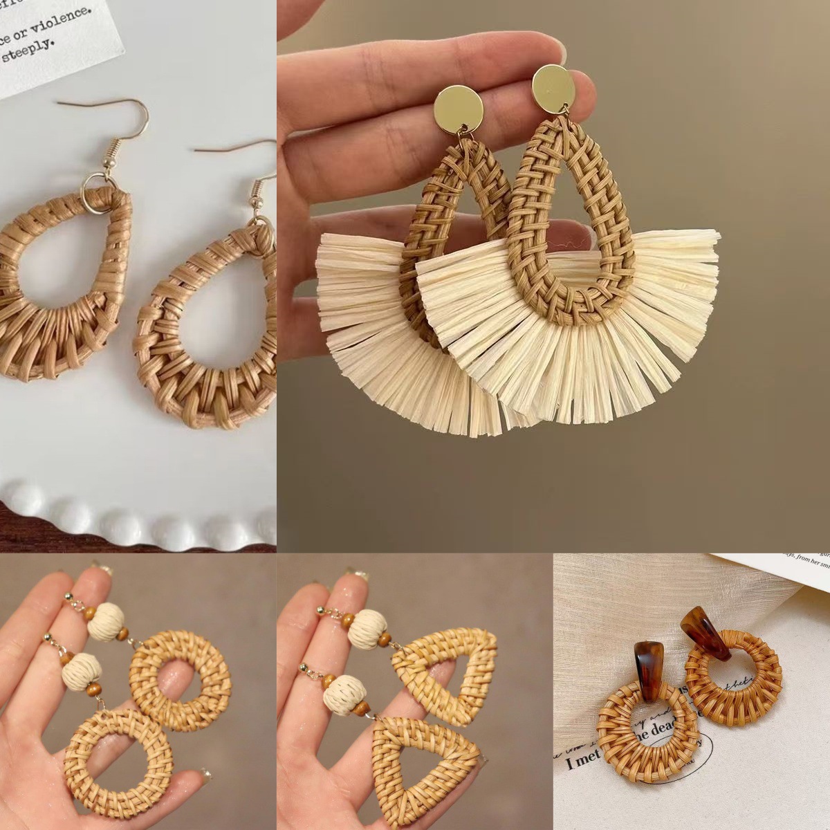 Caña de caída pendientes simple gancho bohemio nicho de moda temperamento de alta sensación auriculares al por mayor mujeres image 1