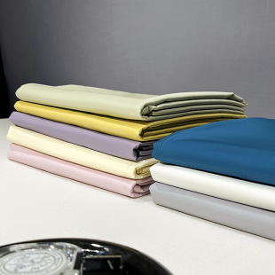 120-Count Long-Staple Cotton Bed Bed Sheets Three-Piece Set for Home Use Pure Cotton Satin Single Bed Bed Sheets Quilt Cover Pure Color Four-Season Universal Set