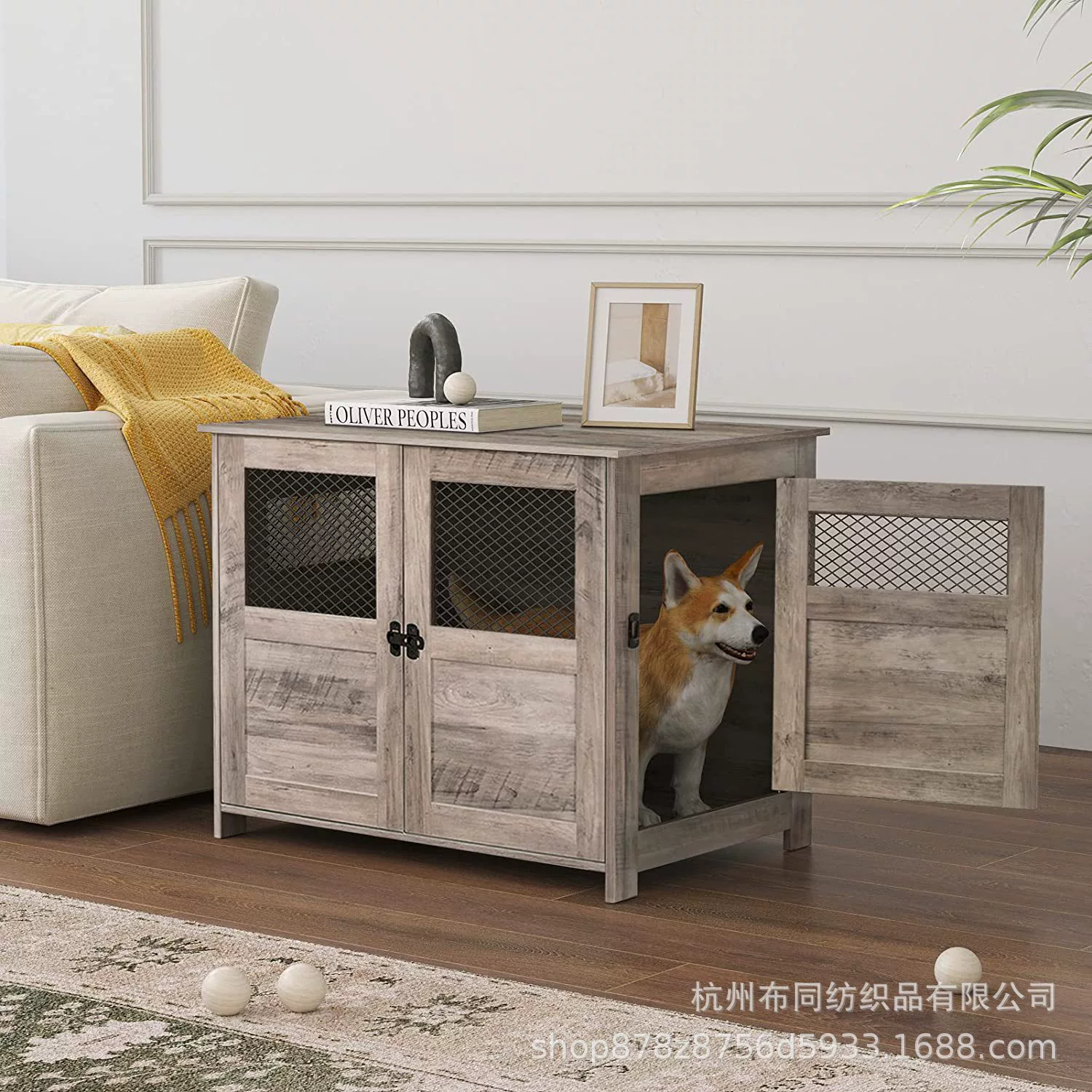 Amazon новая твердая деревянная клетка для собак средняя собака с туалетом разделение клетка для домашних животных собака вилла производители оптом