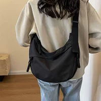 Capacious shoulder bag for leisure, trend one-shoulder bag